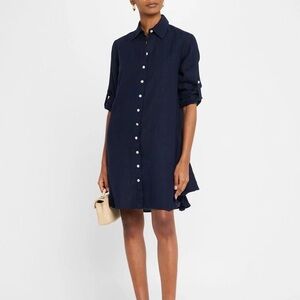 Finley 100% linen shirt dress